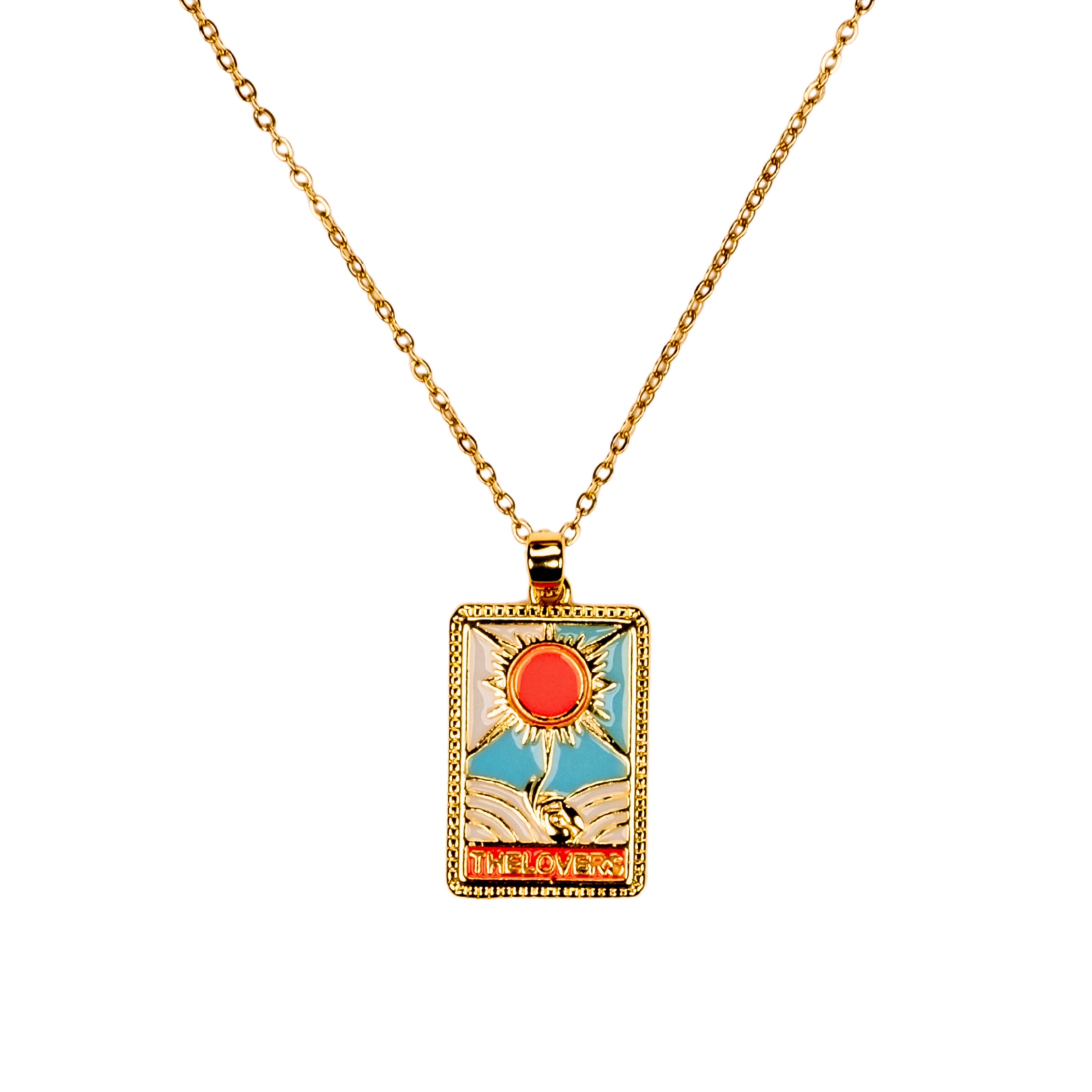 the lovers kolye model üzerinde - aşk temalı kolye | kuan jewelry