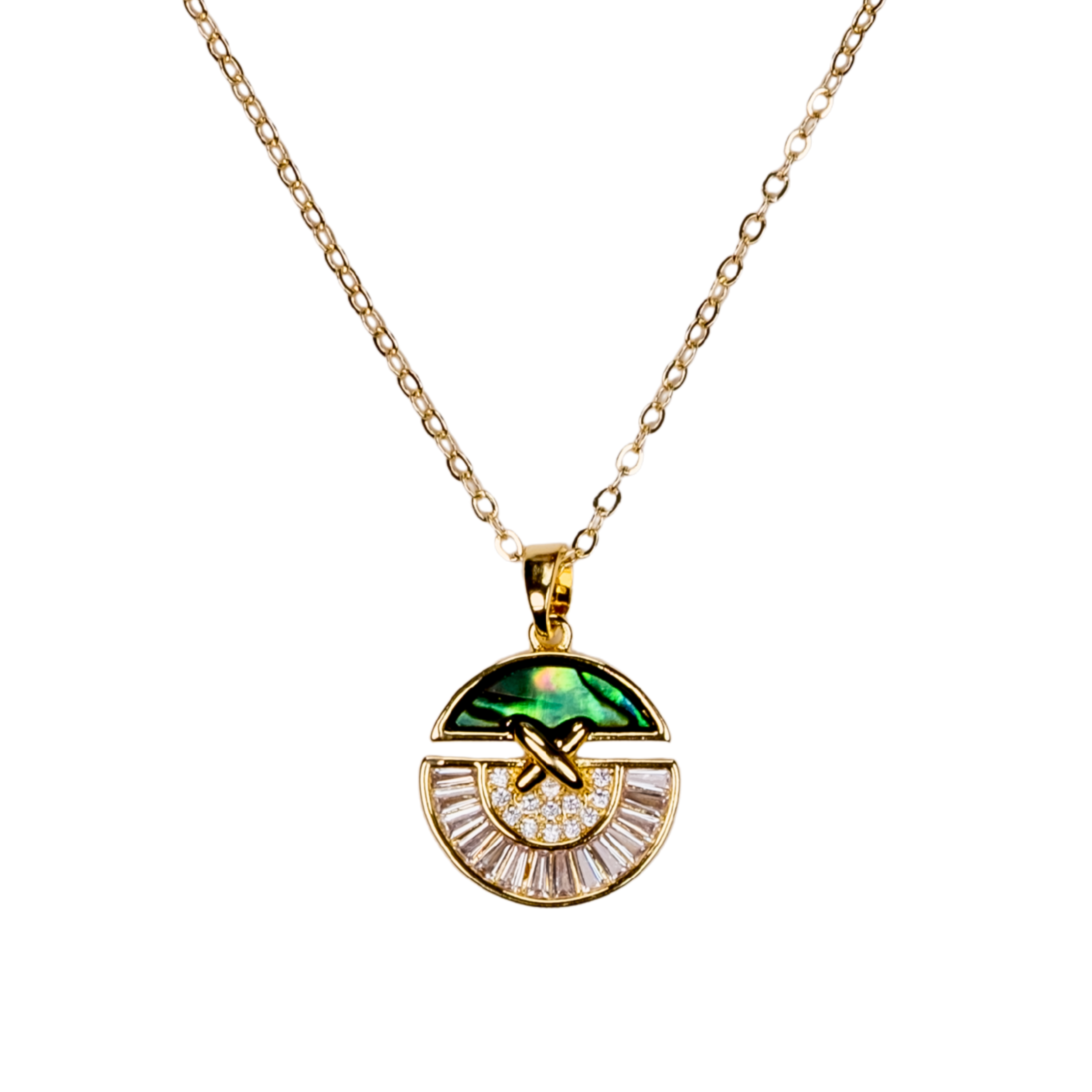 aurora kolye model üzerinde - modern zarif kolye | kuan jewelry