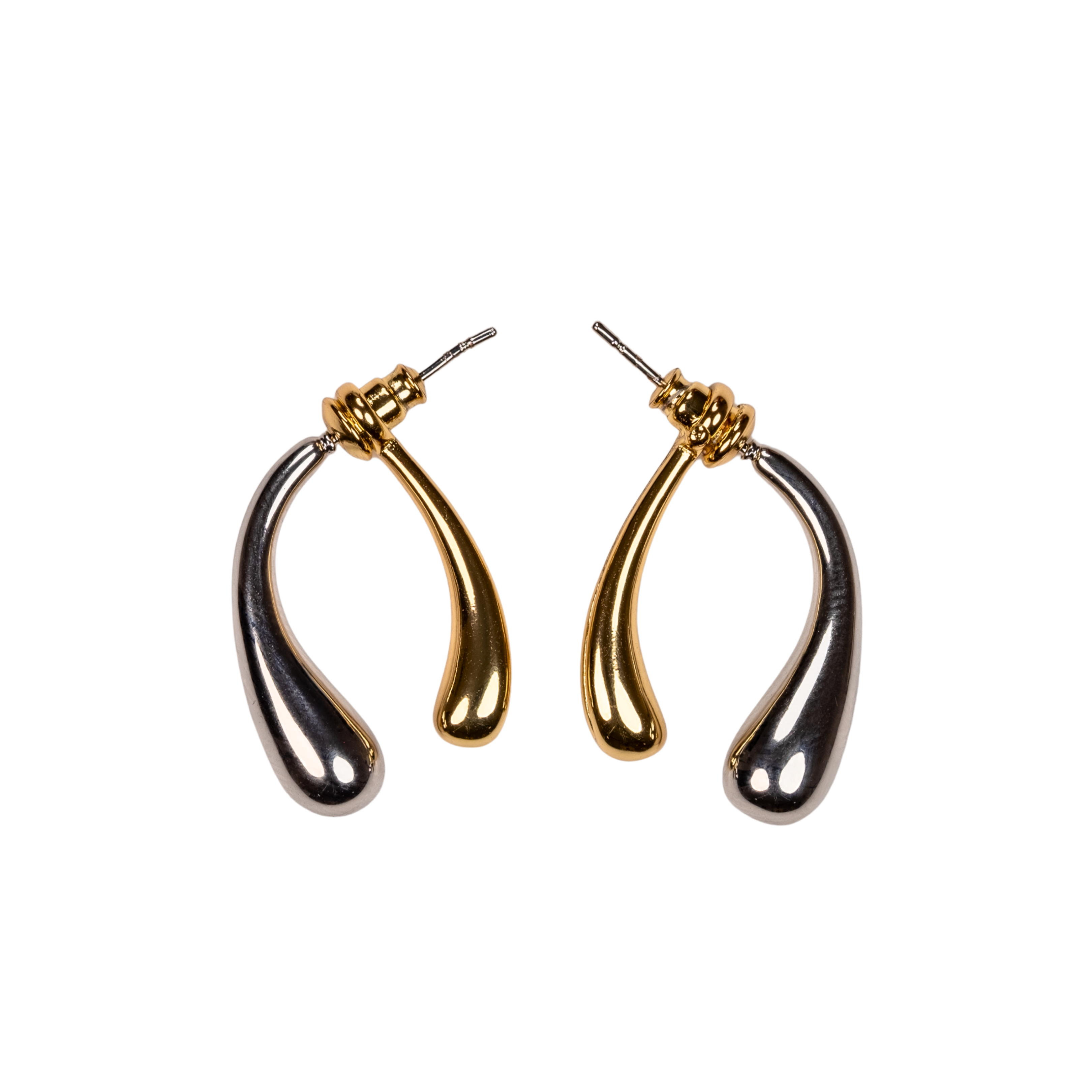 cift renkli damla kupe bottega tarzi ince kuan jewelry