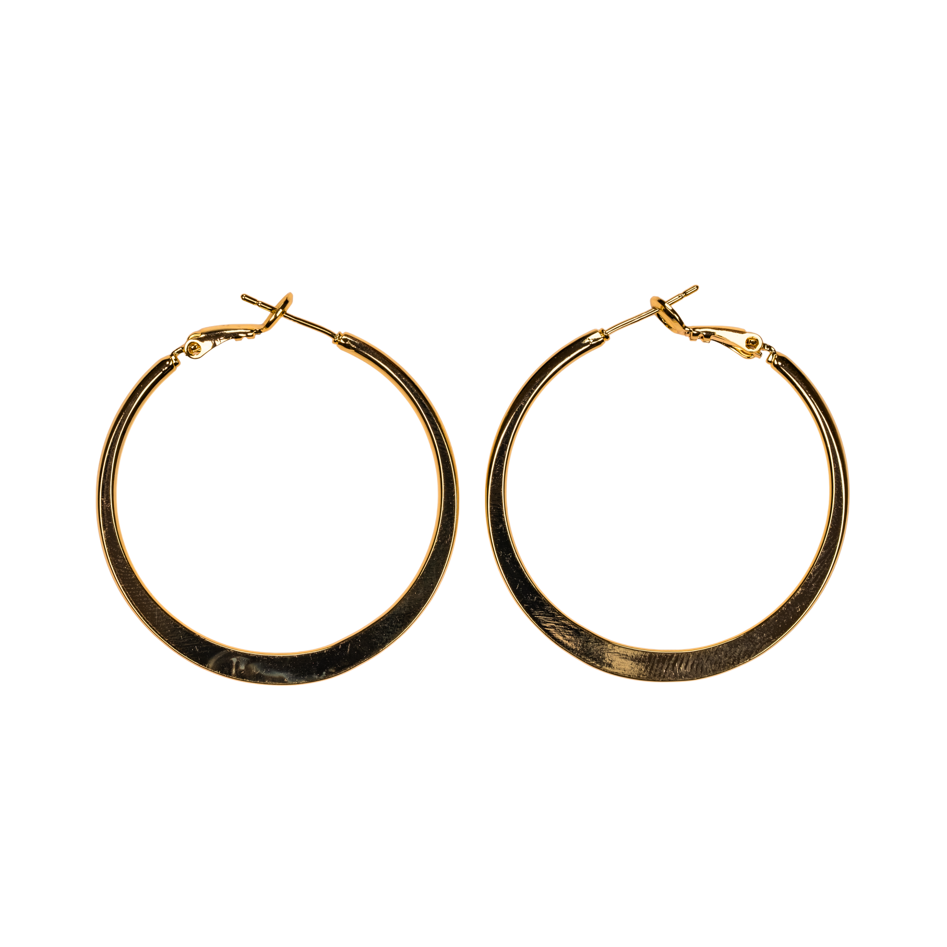 klasik gold halka küpe – paslanmaz çelik zarif tasarım | kuan jewelry