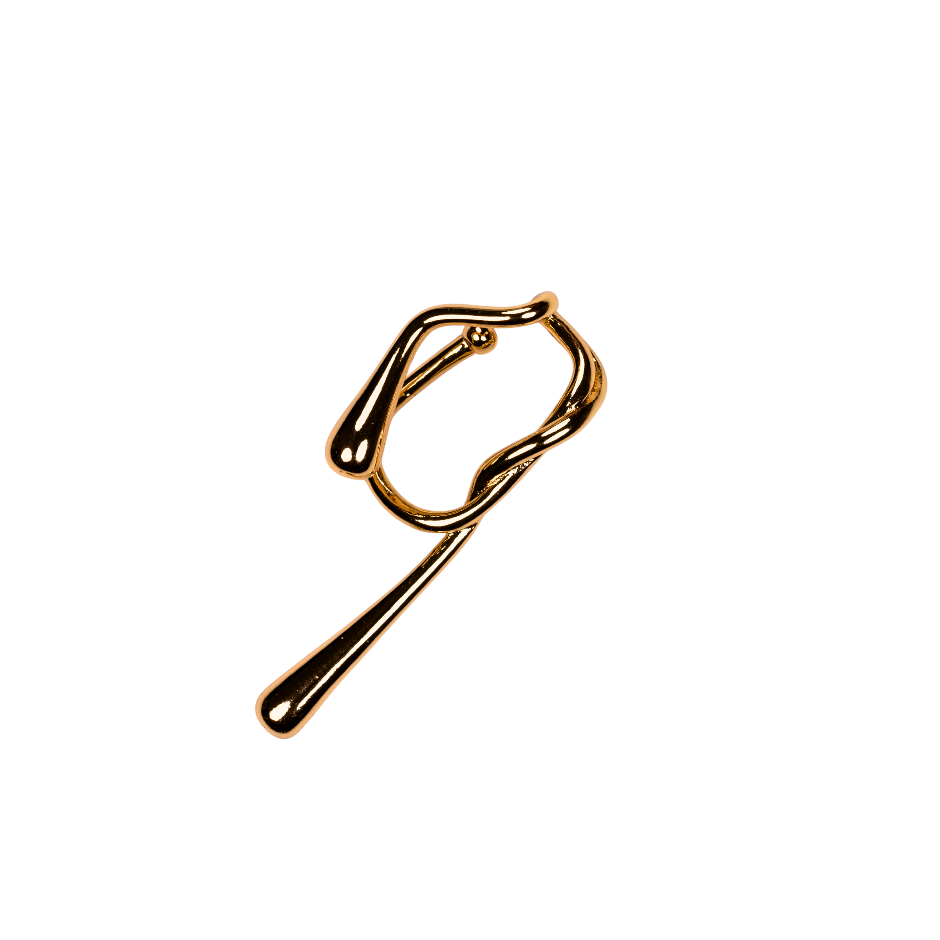 sarmal kıkırdak küpe – gold paslanmaz çelik ear cuff | kuan jewelry