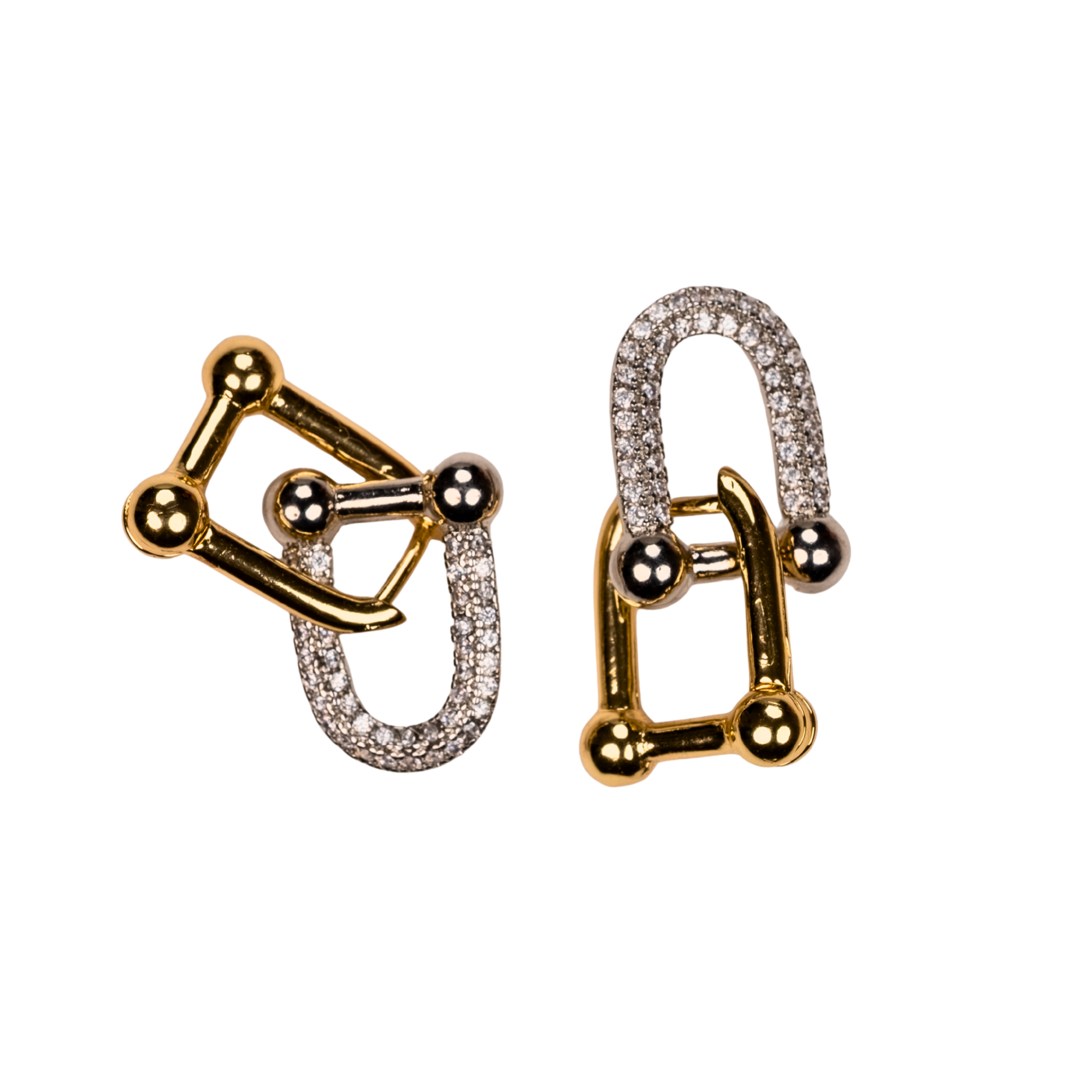 tiffany taşlı küpe silver kaplama, zirkon taşlı modern küpe | kuan jewelry