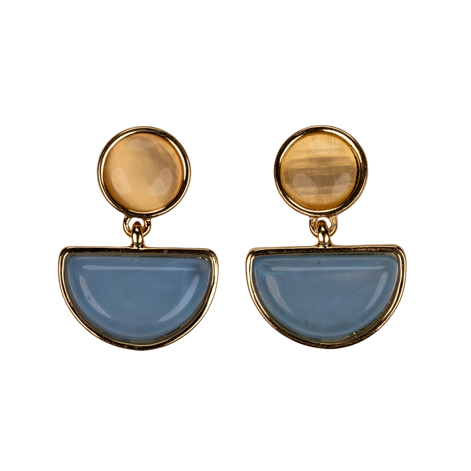 Geometrik Taşlı Küpe