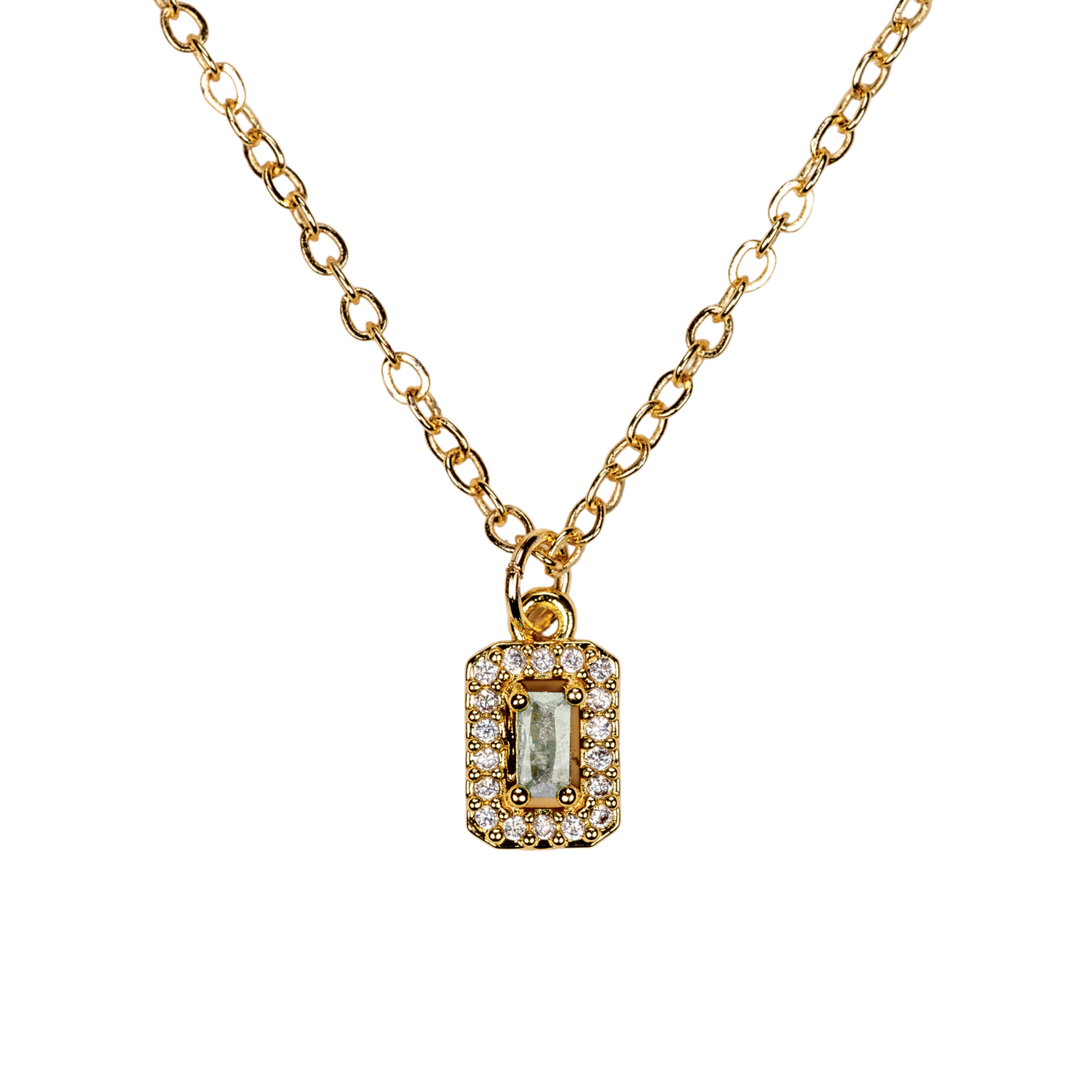 baget taş kolye model üzerinde – zarif günlük &amp; davet stili | kuan jewelry