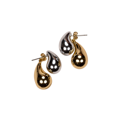 bottega damla küpe – gold silver paslanmaz çelik | kuan jewelry