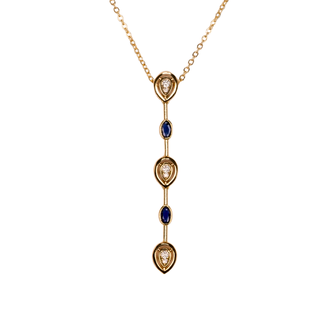 çubuk y kolye - gold kaplama zirkon taşlı takı | kuan jewelry