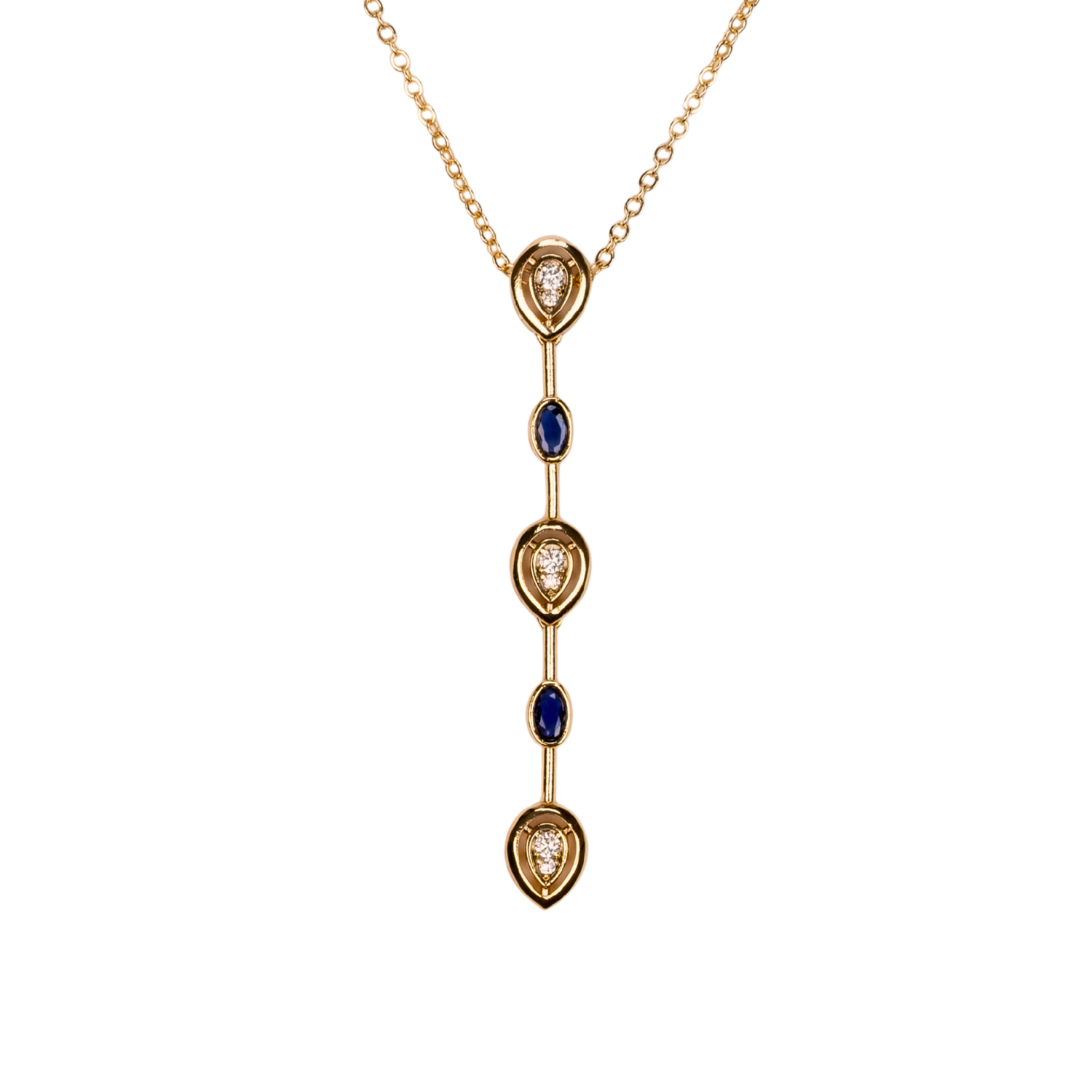 çubuk y kolye - gold kaplama zirkon taşlı takı | kuan jewelry