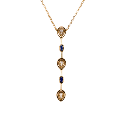 çubuk y kolye - gold kaplama zirkon taşlı takı | kuan jewelry