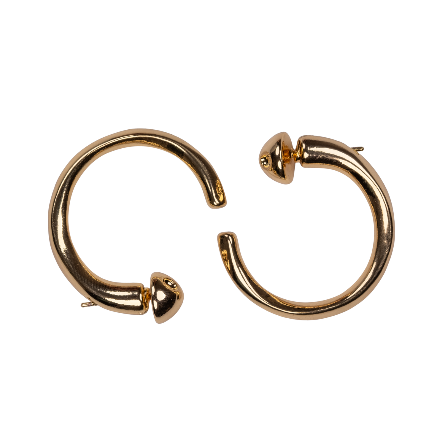 gold hoop küpe, kalın halka kadın küpe modeli | kuan jewelry