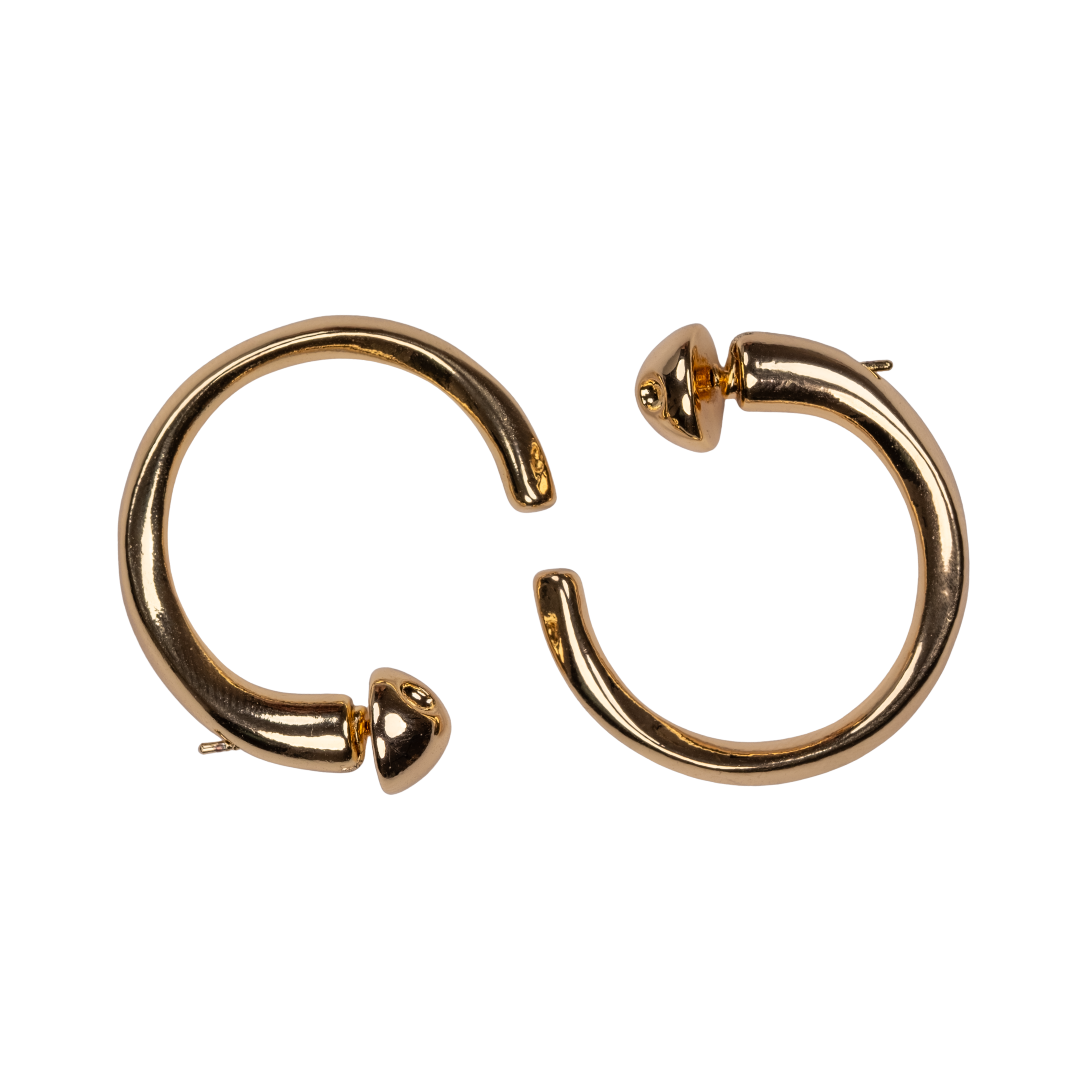 gold hoop küpe, kalın halka kadın küpe modeli | kuan jewelry