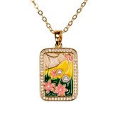 çiçek desenli kolye – inci ve taş detaylı zarif tasarım | kuan jewelry