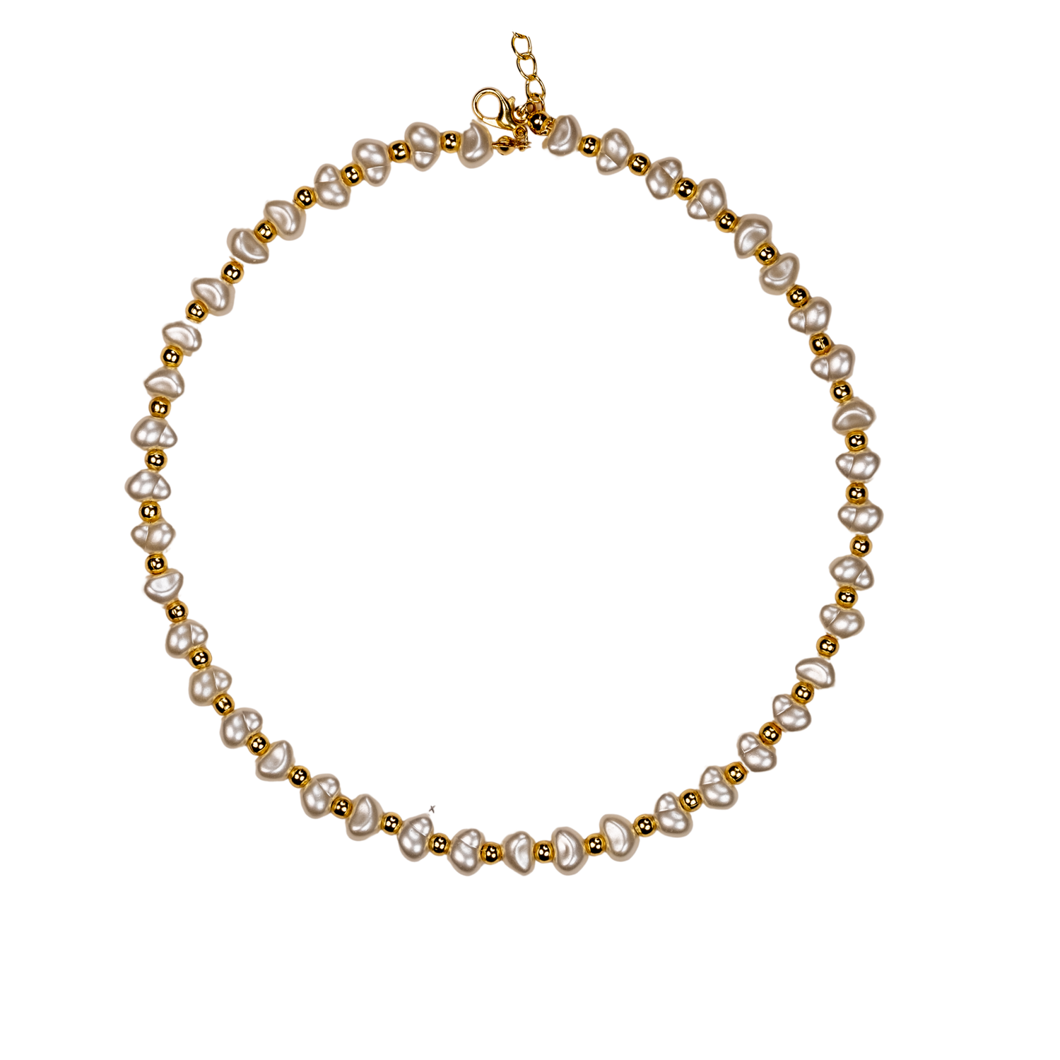 inci kolye detay - doğal inci ve altın boncuklu zarif model | kuan jewelry