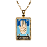 fortune el kolye - gold kaplama mine detaylı takı | kuan jewelry
