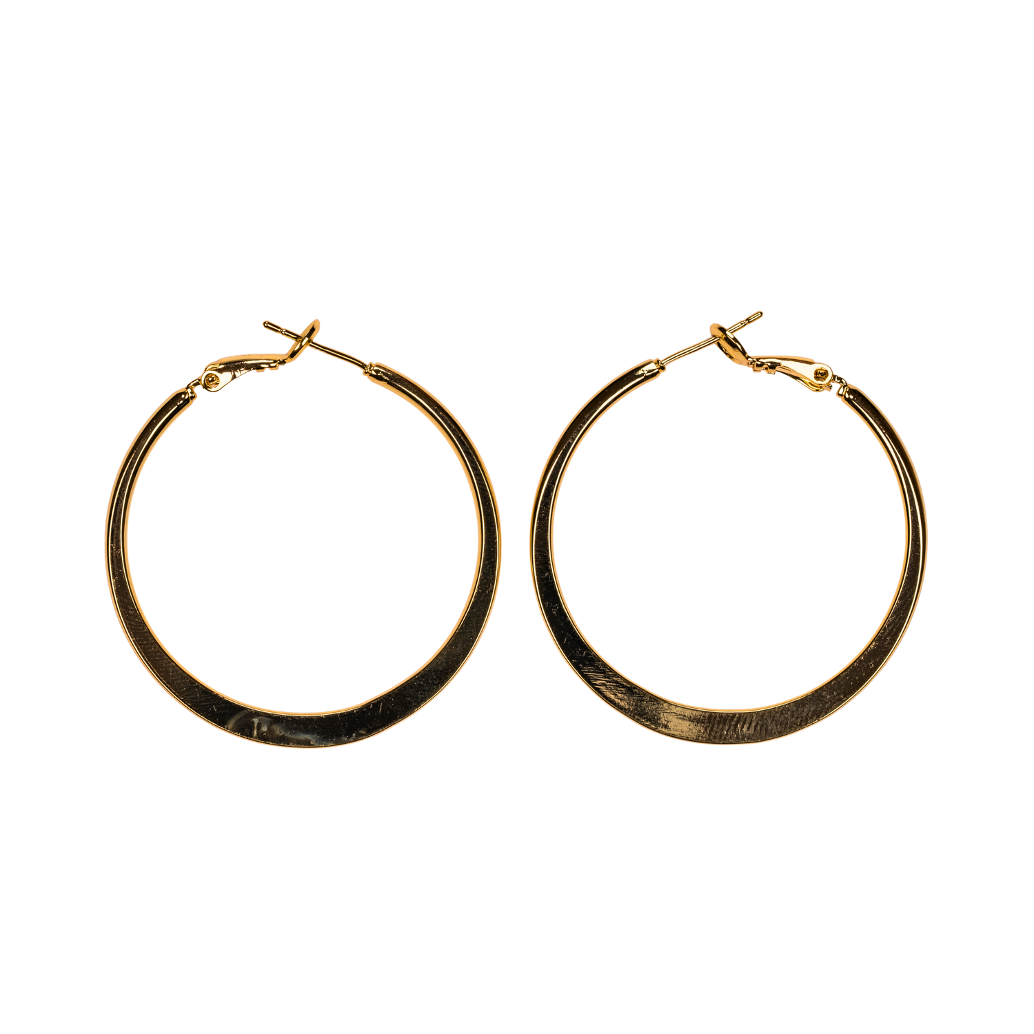 klasik gold halka küpe – paslanmaz çelik zarif tasarım | kuan jewelry