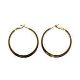 klasik gold halka küpe – paslanmaz çelik zarif tasarım | kuan jewelry