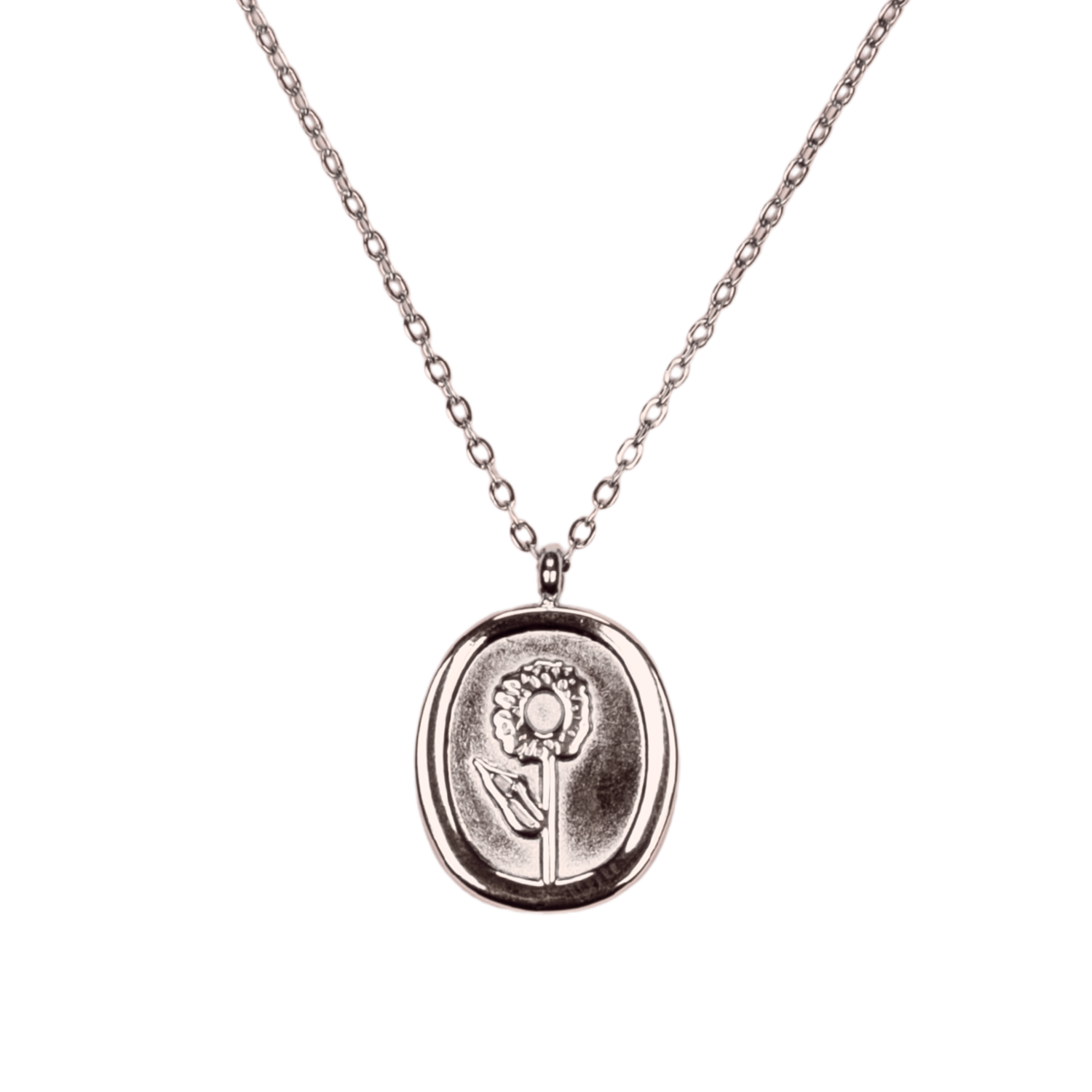 minimal ayçiçeği kolye model üzerinde – zarif sembolik kolye | kuan jewelry