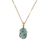 minimal lale kolye detay – zarif lale motifi oval tasarım | kuan jewelry