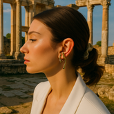 modern sarmal ear cuff küpe – piercing gerektirmeyen gold tasarım | kuan jewelry