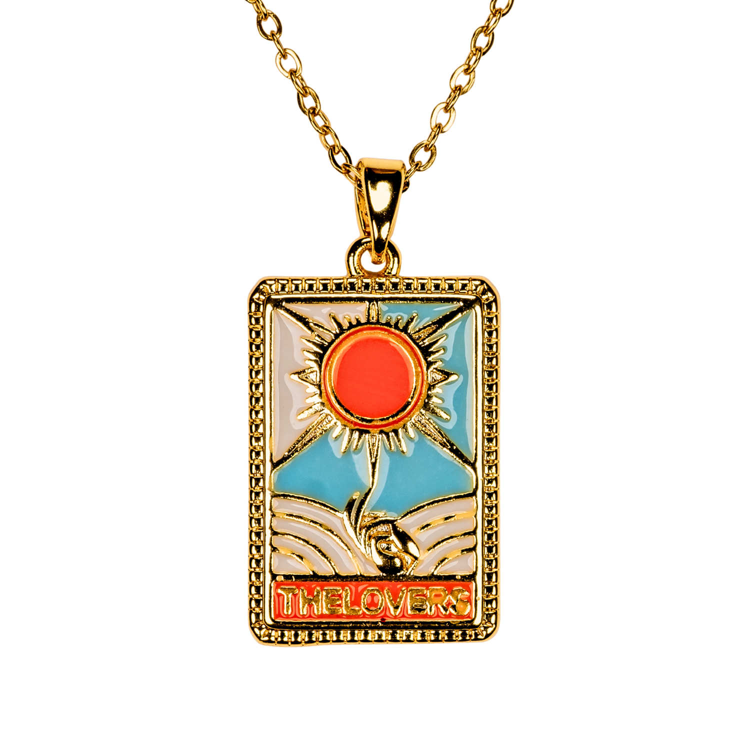 the lovers kolye - tarot kartı gold kaplama takı | kuan jewelry