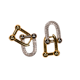 tiffany taşlı küpe silver kaplama, zirkon taşlı modern küpe | kuan jewelry